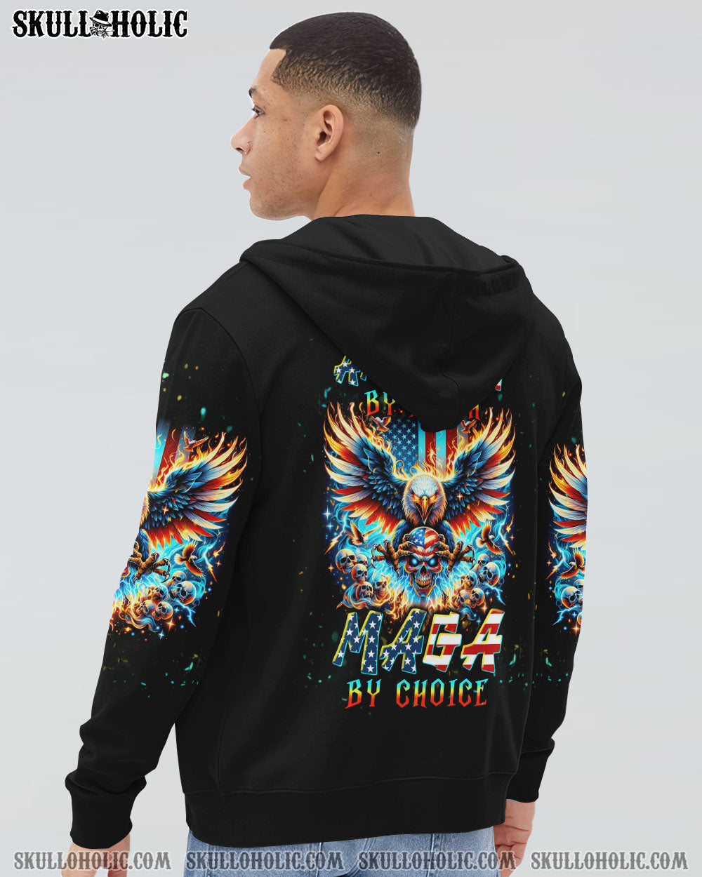 MAGA BY CHOICE SKULL EAGLE ALL OVER PRINT – TLNT3101244