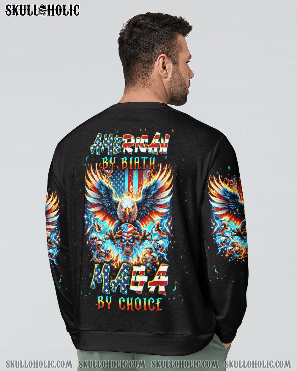MAGA BY CHOICE SKULL EAGLE ALL OVER PRINT – TLNT3101244