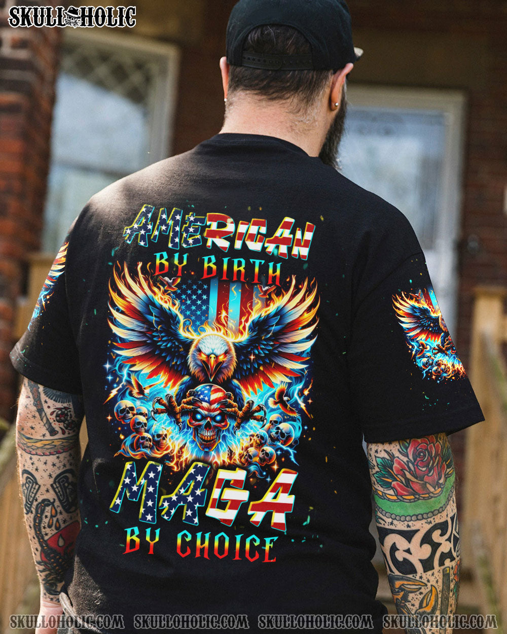 MAGA BY CHOICE SKULL EAGLE ALL OVER PRINT – TLNT3101244