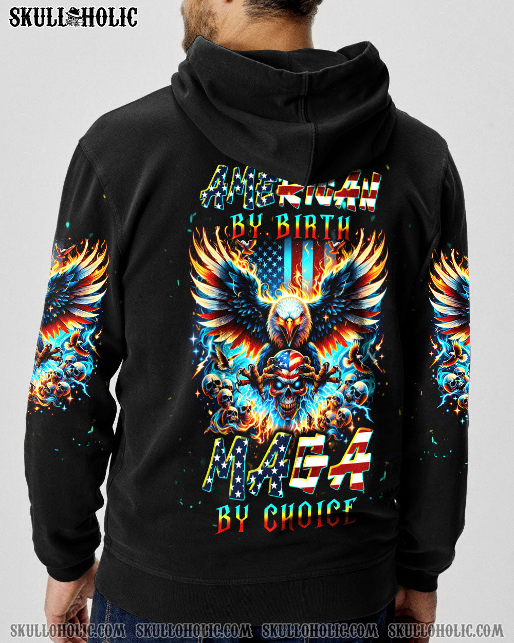 MAGA BY CHOICE SKULL EAGLE ALL OVER PRINT – TLNT3101244