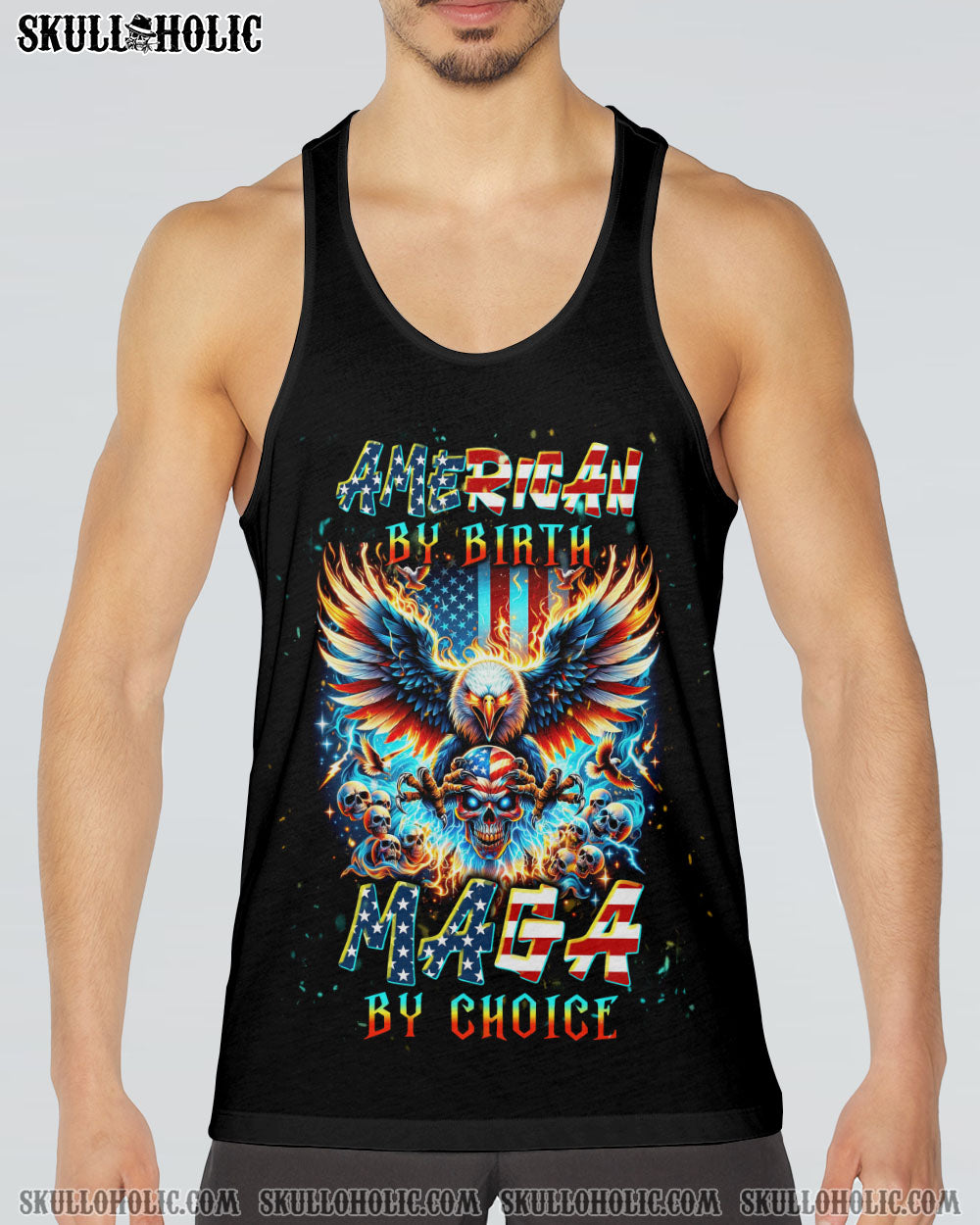 MAGA BY CHOICE SKULL EAGLE ALL OVER PRINT – TLNT3101244