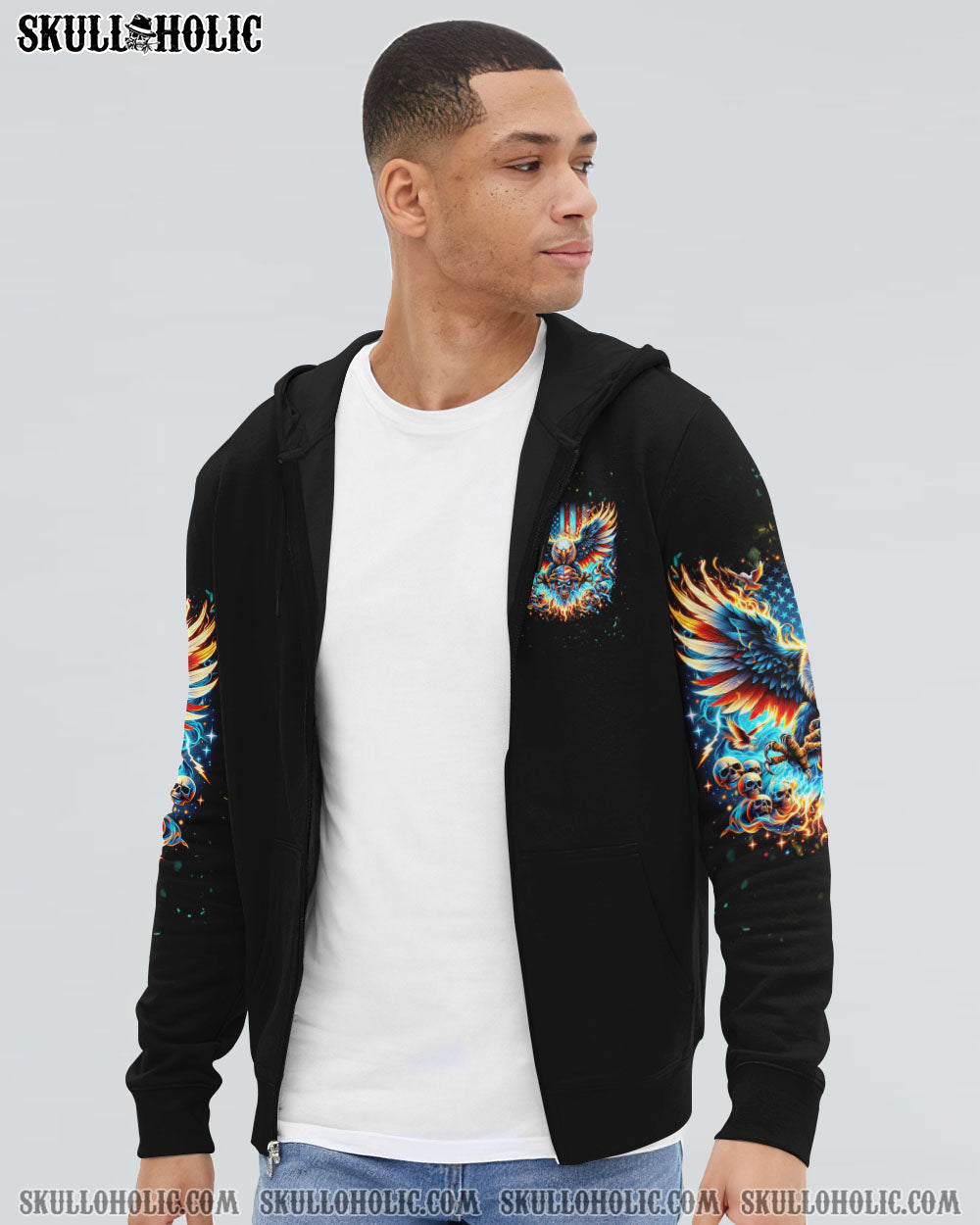 MAGA BY CHOICE SKULL EAGLE ALL OVER PRINT – TLNT3101244