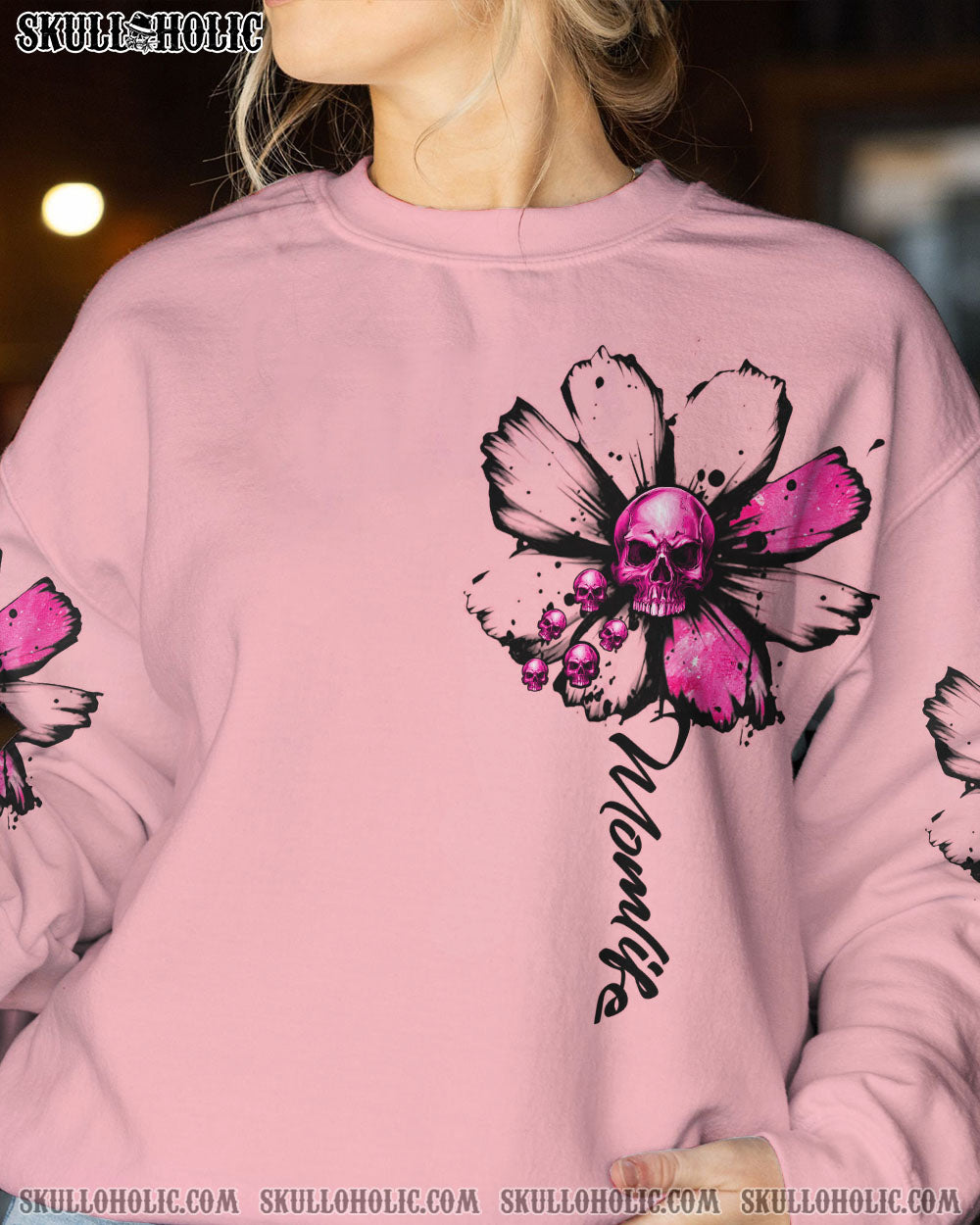 MOM LIFE DAISY SKULL ALL OVER PRINT – TLNZ2402234