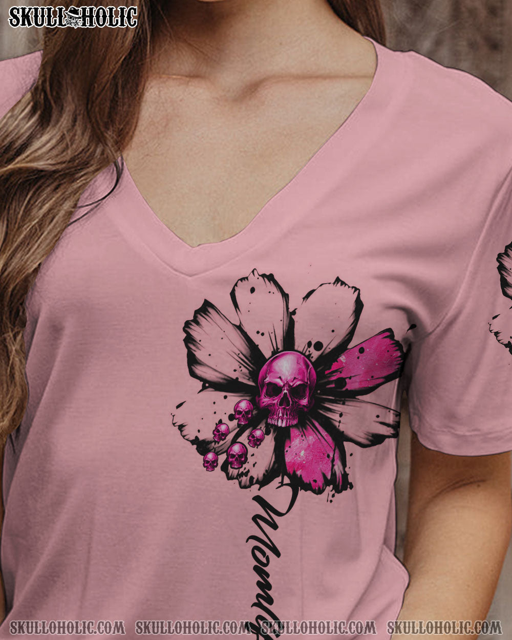 MOM LIFE DAISY SKULL ALL OVER PRINT – TLNZ2402234