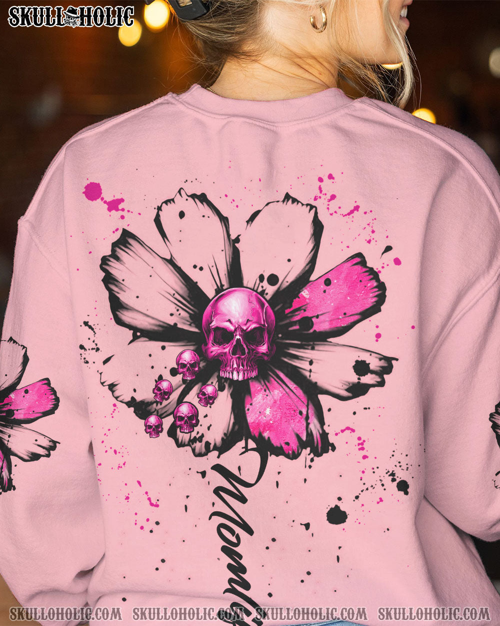 MOM LIFE DAISY SKULL ALL OVER PRINT – TLNZ2402234