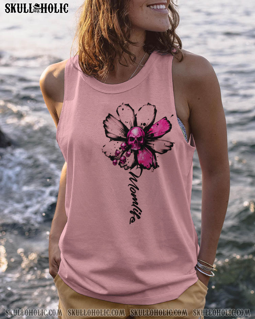 MOM LIFE DAISY SKULL ALL OVER PRINT – TLNZ2402234