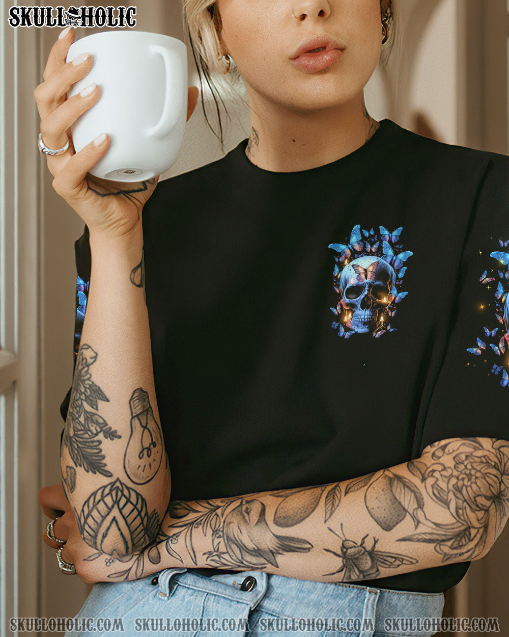 MY GIVE A F BUTTERFLY SKULL ALL OVER PRINT – TLNZ1103234