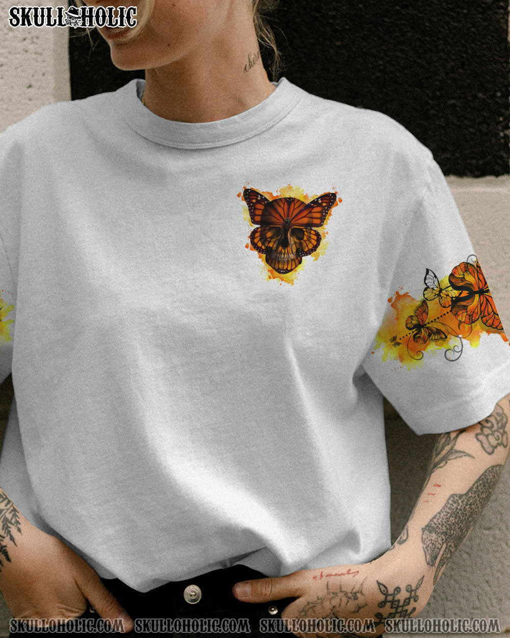 MY GIVE A F BUTTERFLY SKULL ALL OVER PRINT – TLTY2012221