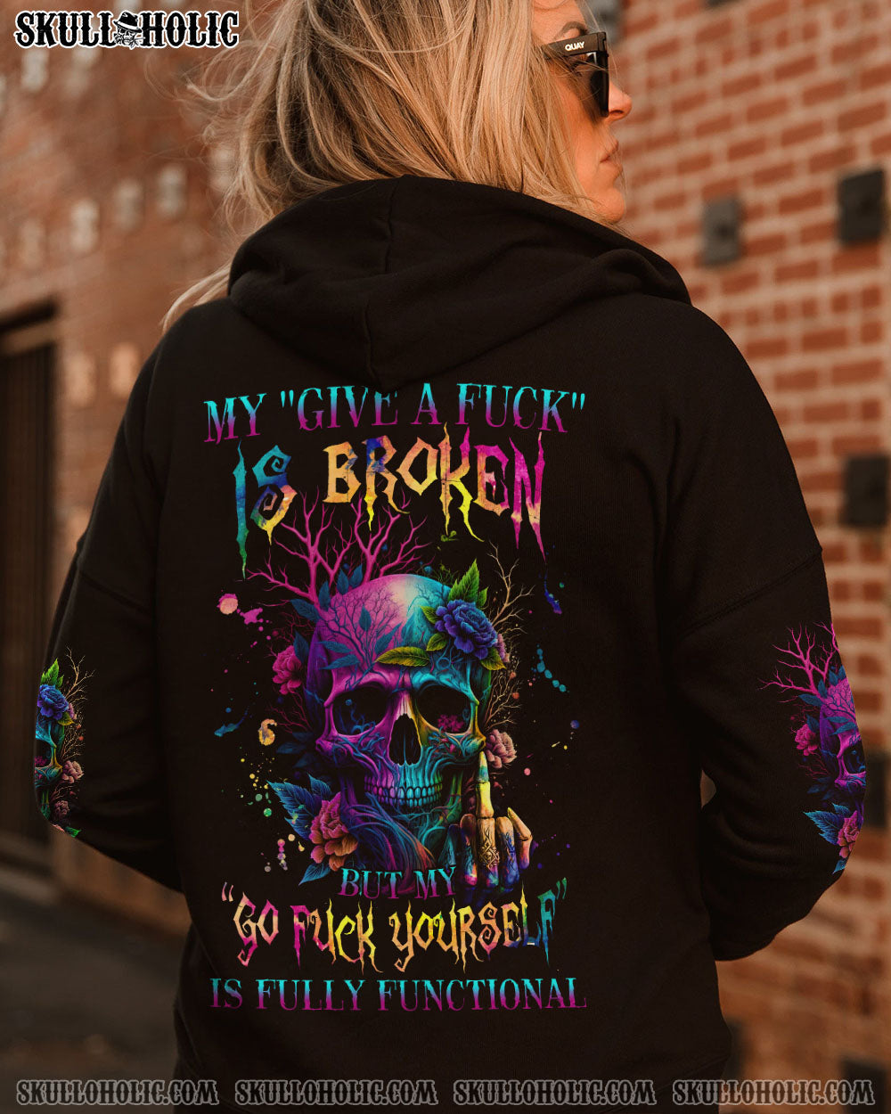 MY GIVE A F COLORFUL SKULL ALL OVER PRINT – TLNZ0604235