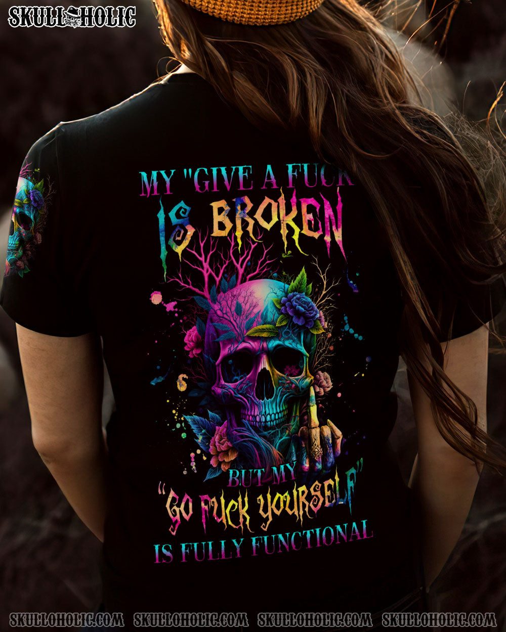 MY GIVE A F COLORFUL SKULL ALL OVER PRINT – TLNZ0604235