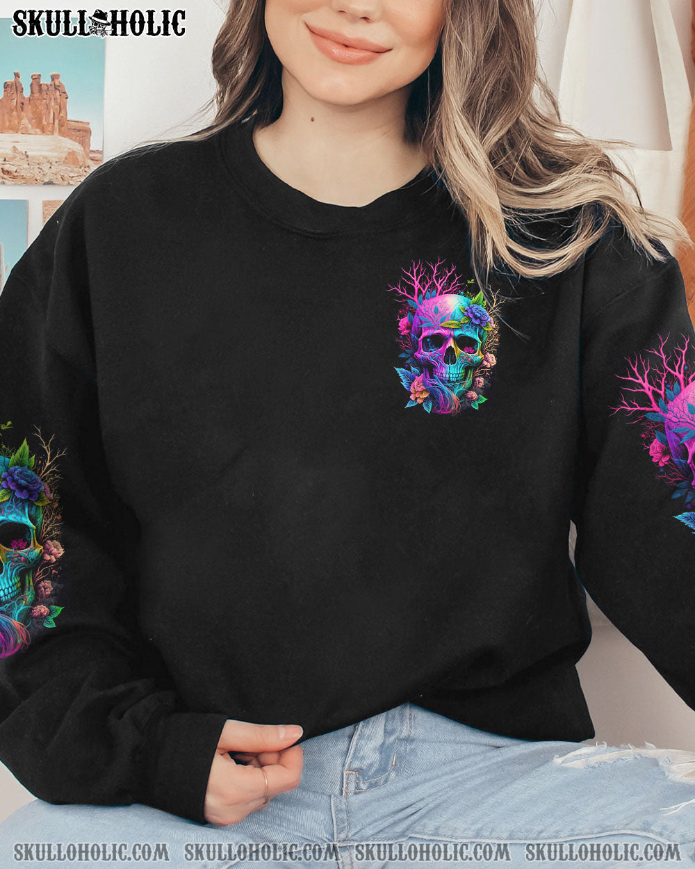 MY GIVE A F COLORFUL SKULL ALL OVER PRINT – TLNZ0604235