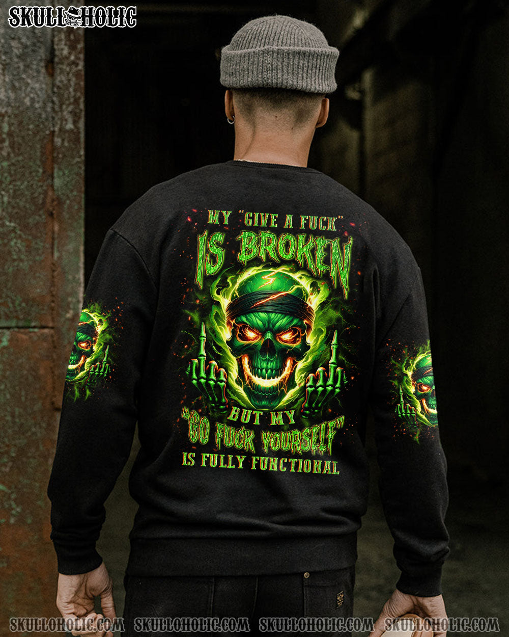 MY GIVE A F IS BROKEN MAD SKULL ALL OVER PRINT – YHLN1803243