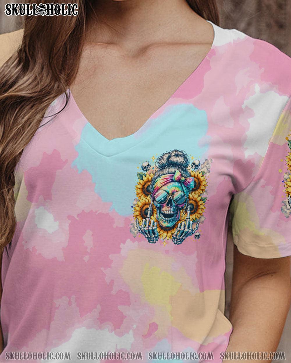 MY GIVE A F IS BROKEN MESSY BUN SKULL ALL OVER PRINT – TLTR0311232