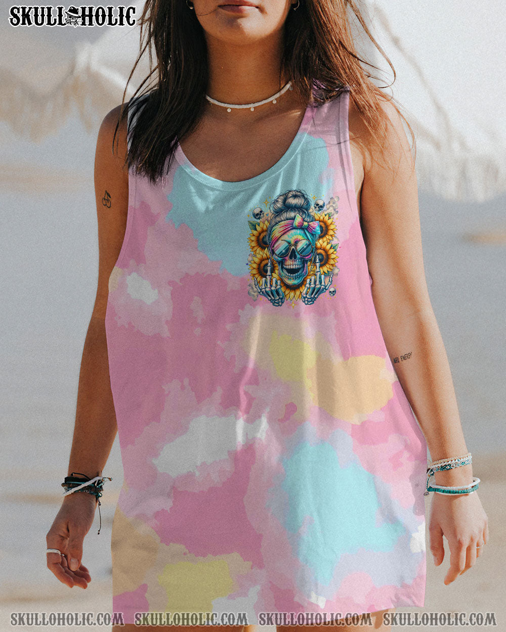 MY GIVE A F IS BROKEN MESSY BUN SKULL ALL OVER PRINT – TLTR0311232