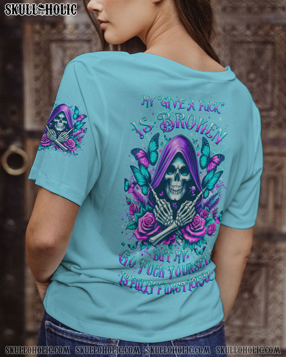 MY GIVE A F IS BROKEN SKULL REAPER ALL OVER PRINT – YHLT2602244