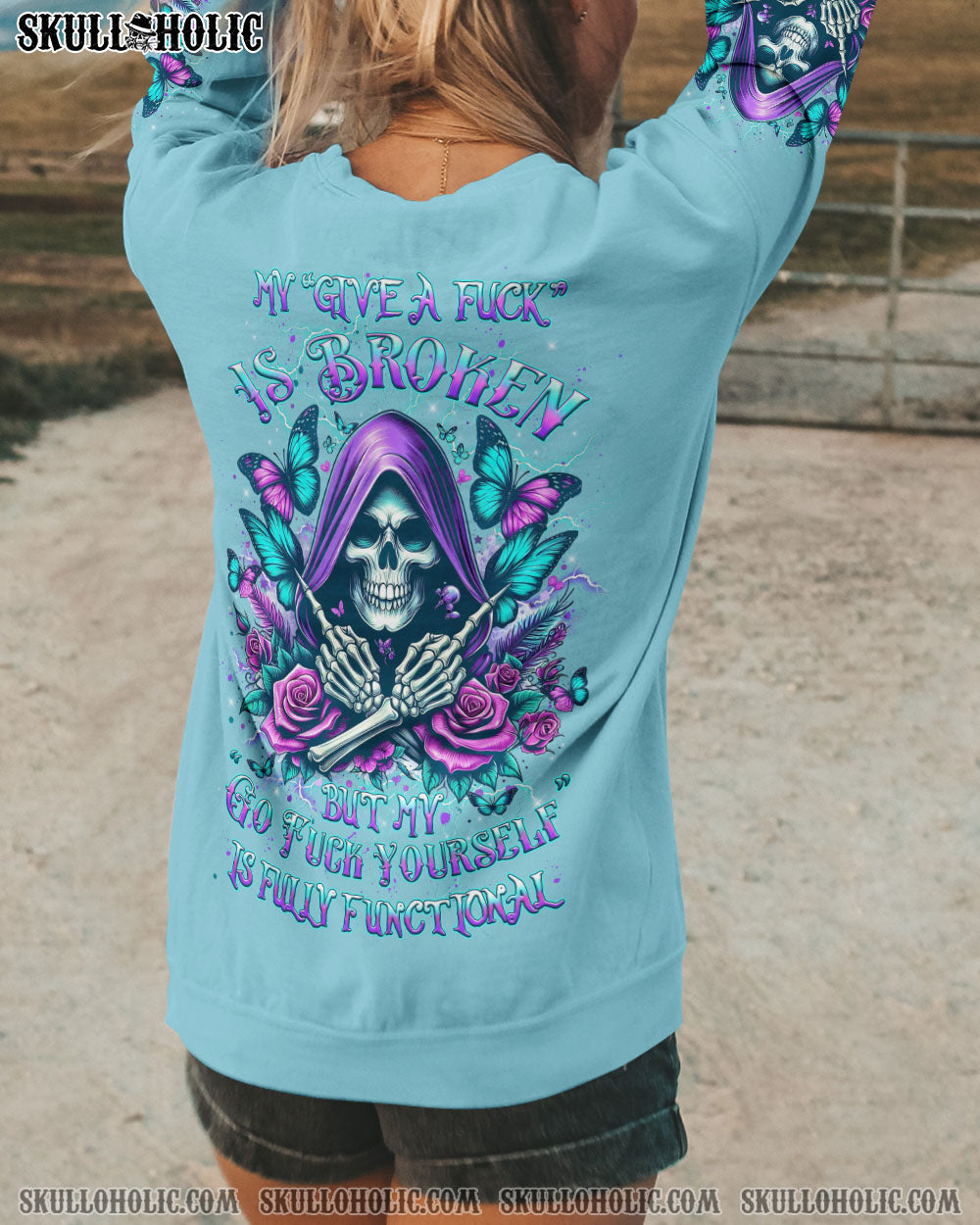 MY GIVE A F IS BROKEN SKULL REAPER ALL OVER PRINT – YHLT2602244