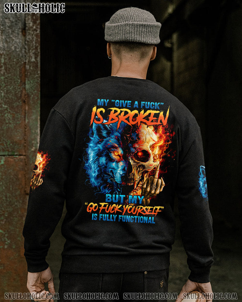 MY GIVE A F IS BROKEN SKULL WOLF ALL OVER PRINT – TYHI1604241