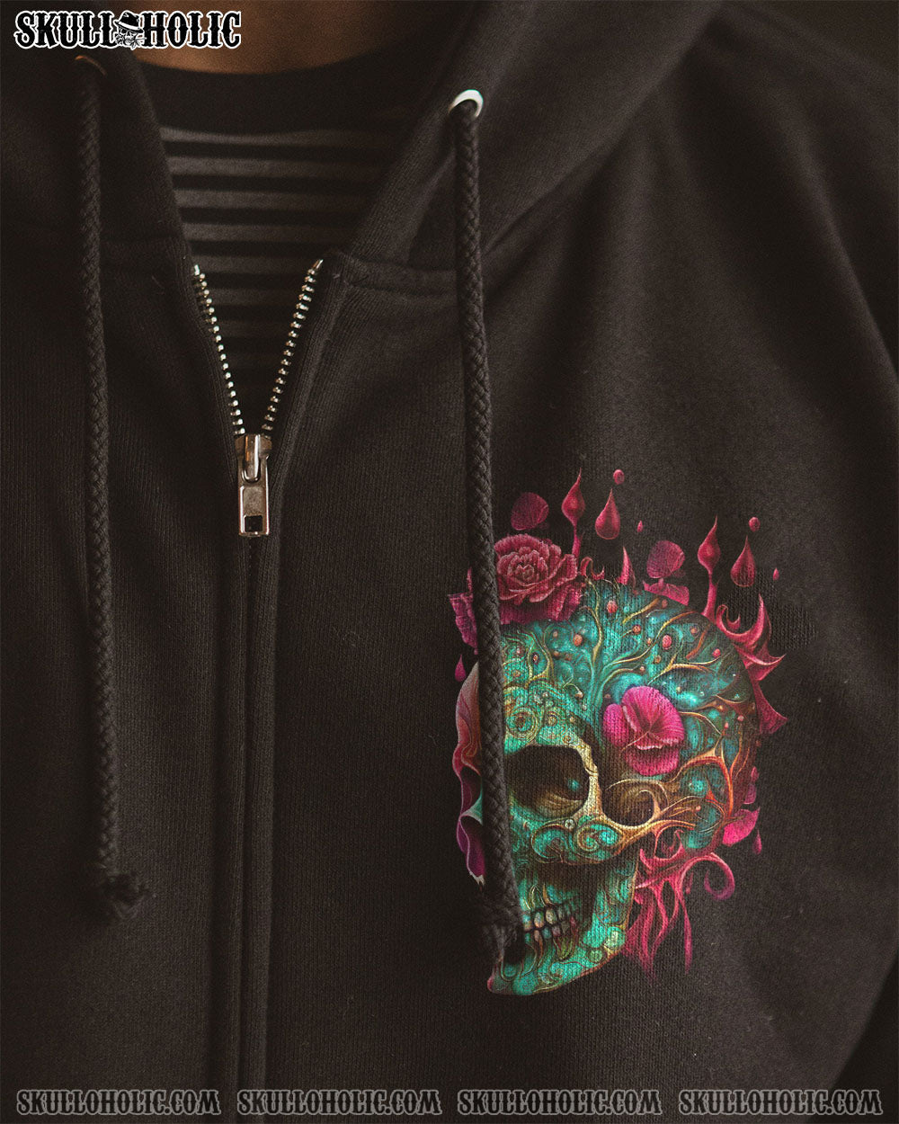 MY GIVE A F ROSE SKULL ALL OVER PRINT – TLTR1605231