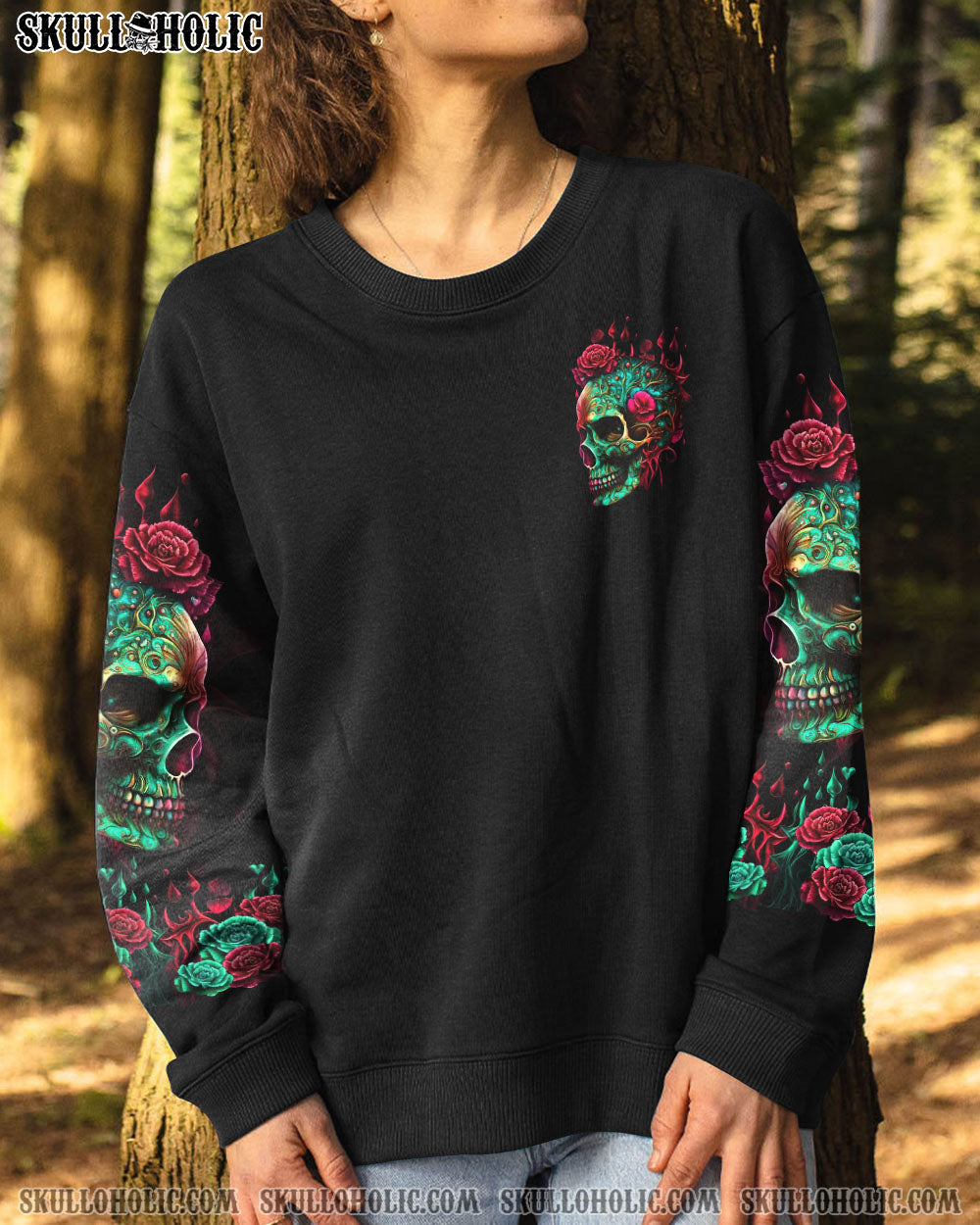 MY GIVE A F ROSE SKULL ALL OVER PRINT – TLTR1605231