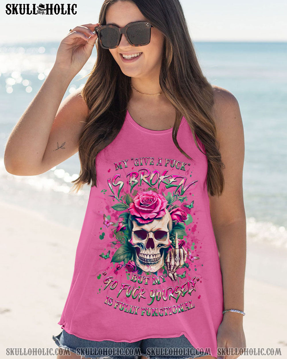 MY GIVE A F ROSE SKULL ALL OVER PRINT – YHLT1104243