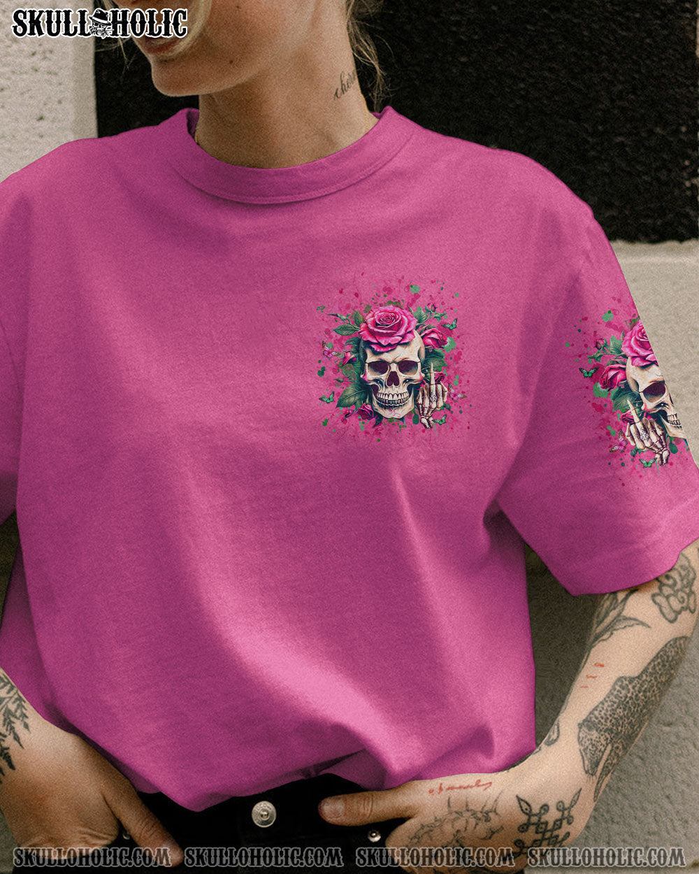 MY GIVE A F ROSE SKULL ALL OVER PRINT – YHLT1104243