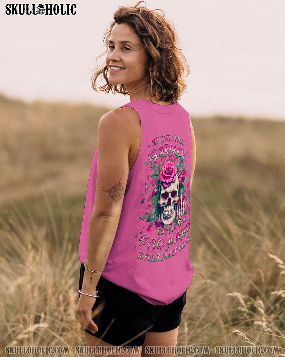 MY GIVE A F ROSE SKULL ALL OVER PRINT – YHLT1104243