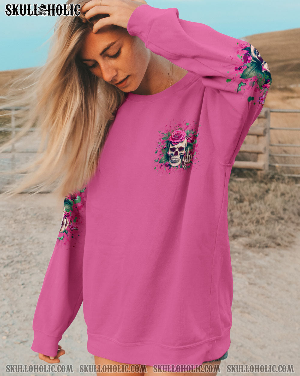 MY GIVE A F ROSE SKULL ALL OVER PRINT – YHLT1104243