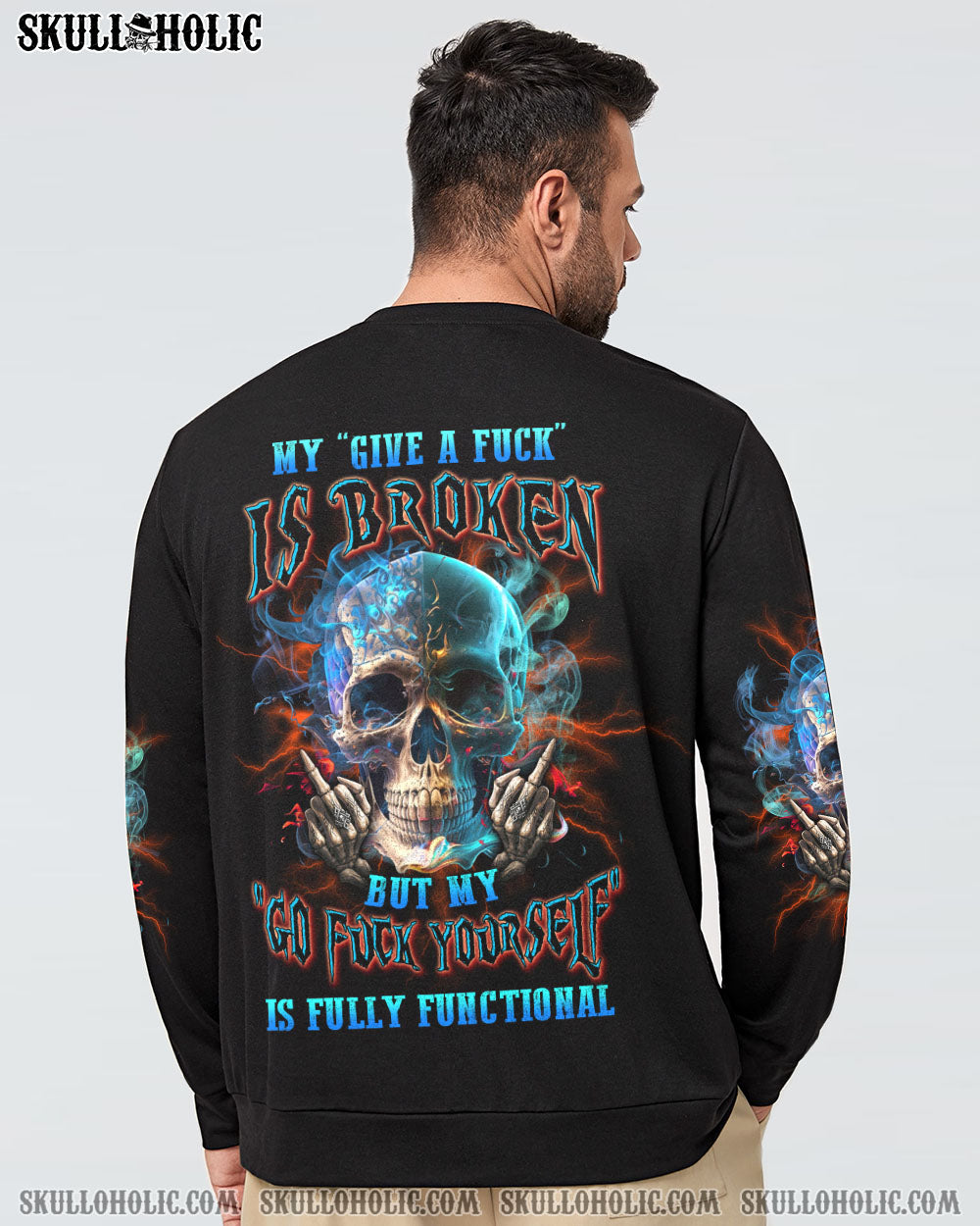 MY GIVE A F SMOKE SKULL ALL OVER PRINT – YHLN0602234