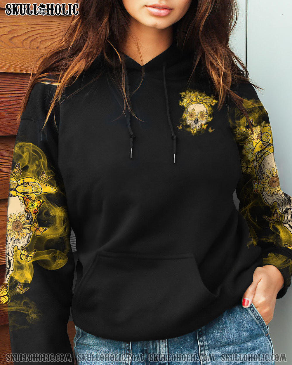 MY GIVE A F SUNFLOWER SKULL ALL OVER PRINT – TLTY1412221