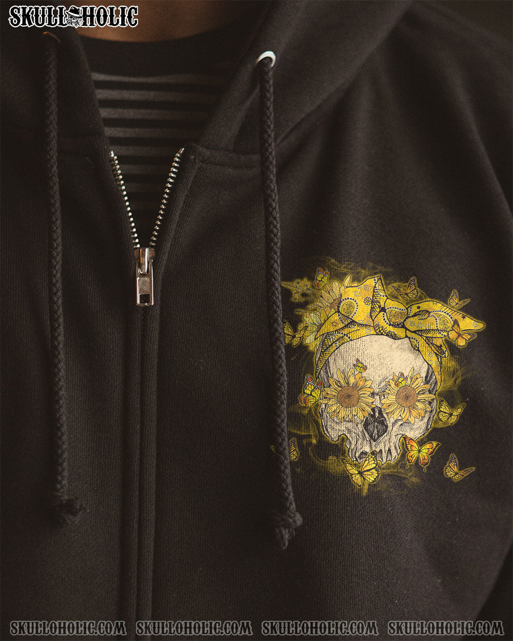 MY GIVE A F SUNFLOWER SKULL ALL OVER PRINT – TLTY1412221