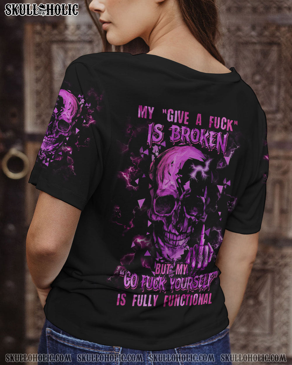 MY GIVE A F TRIANGLE SKULL ALL OVER PRINT – TLTM2712221