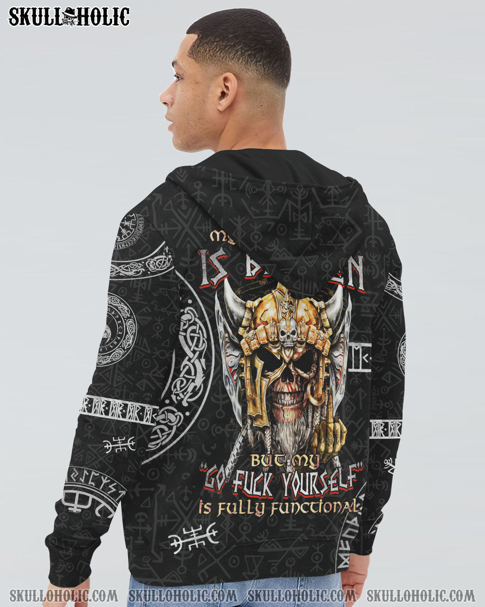 MY GIVE A F VIKING SKULL ALL OVER PRINT – TLTM2801232