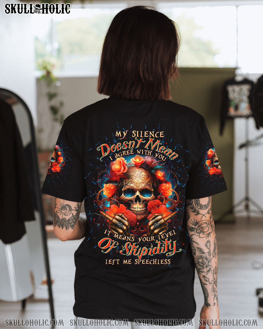 MY SILENCE DOESN’T MEAN SKULL ALL OVER PRINT – TLTW1604241
