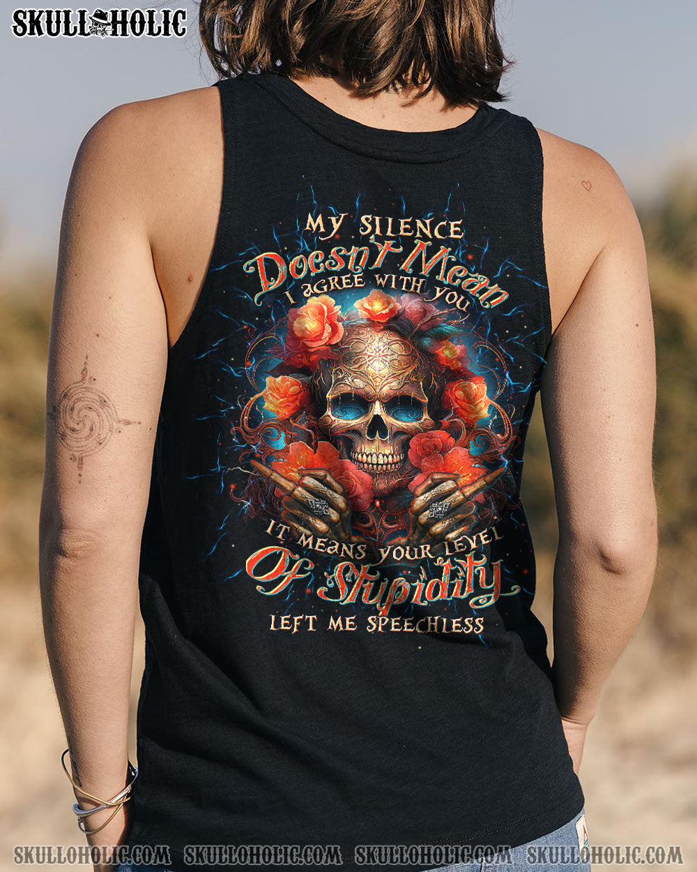MY SILENCE DOESN’T MEAN SKULL ALL OVER PRINT – TLTW1604241