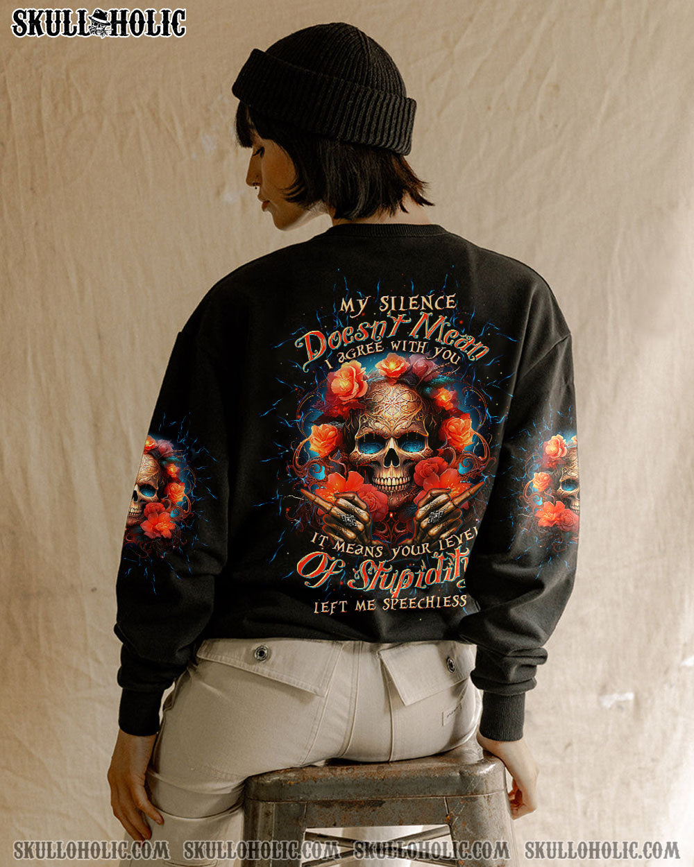 MY SILENCE DOESN’T MEAN SKULL ALL OVER PRINT – TLTW1604241