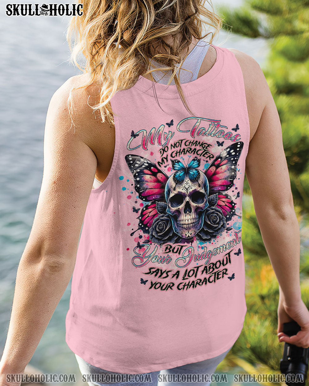 MY TATTOOS DO NOT CHANGE MY CHARACTER SKULL BUTTERFLY ALL OVER PRINT – TLNT2506243