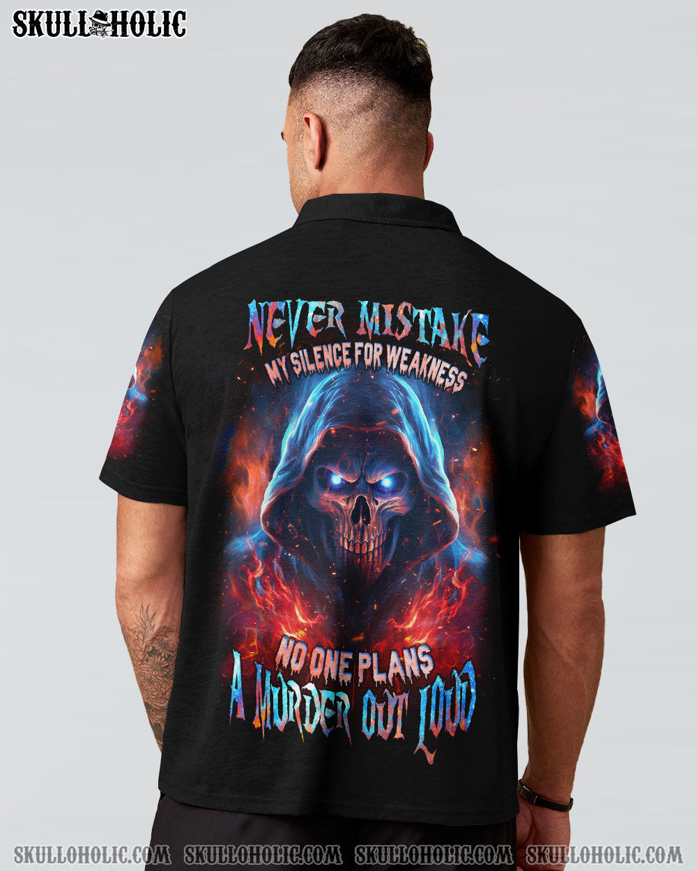 NEVER MISTAKE MY SILENCE REAPER ALL OVER PRINT – TLNZ0910233