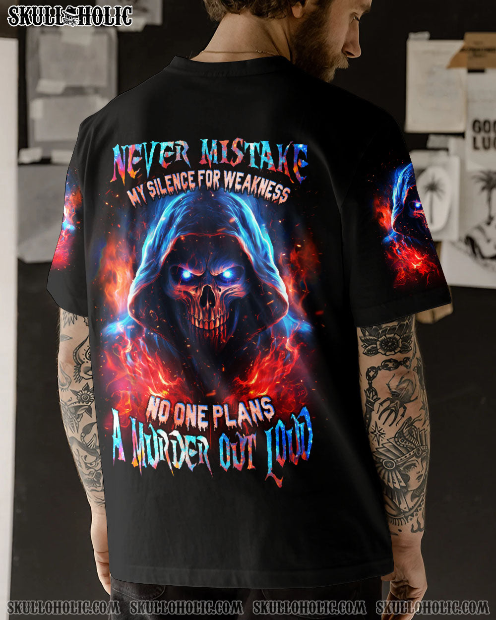 NEVER MISTAKE MY SILENCE REAPER ALL OVER PRINT – TLNZ0910233