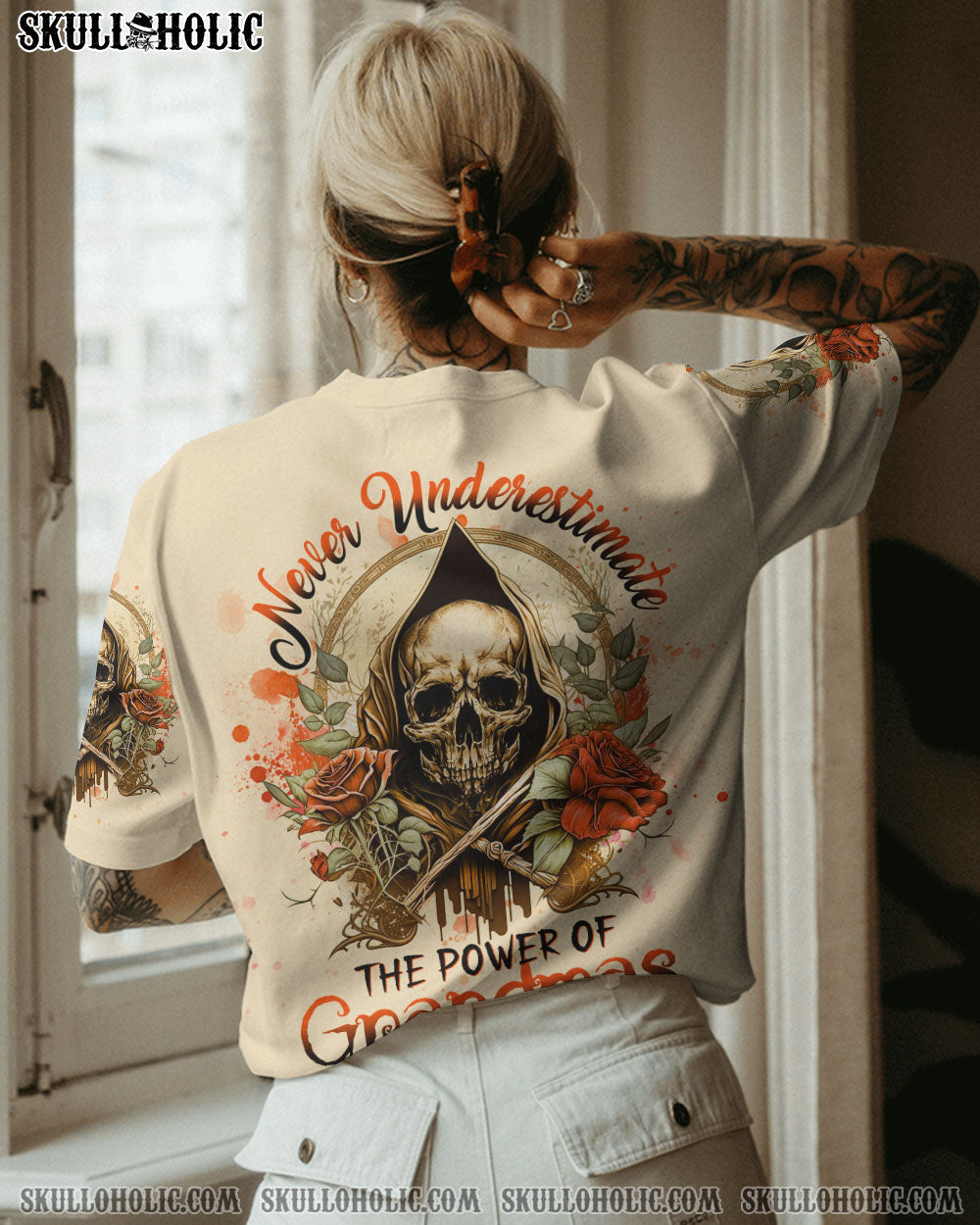 NEVER UNDERESTIMATE THE POWER OF GRANDMAS ALL OVER PRINT – YHHG0803232