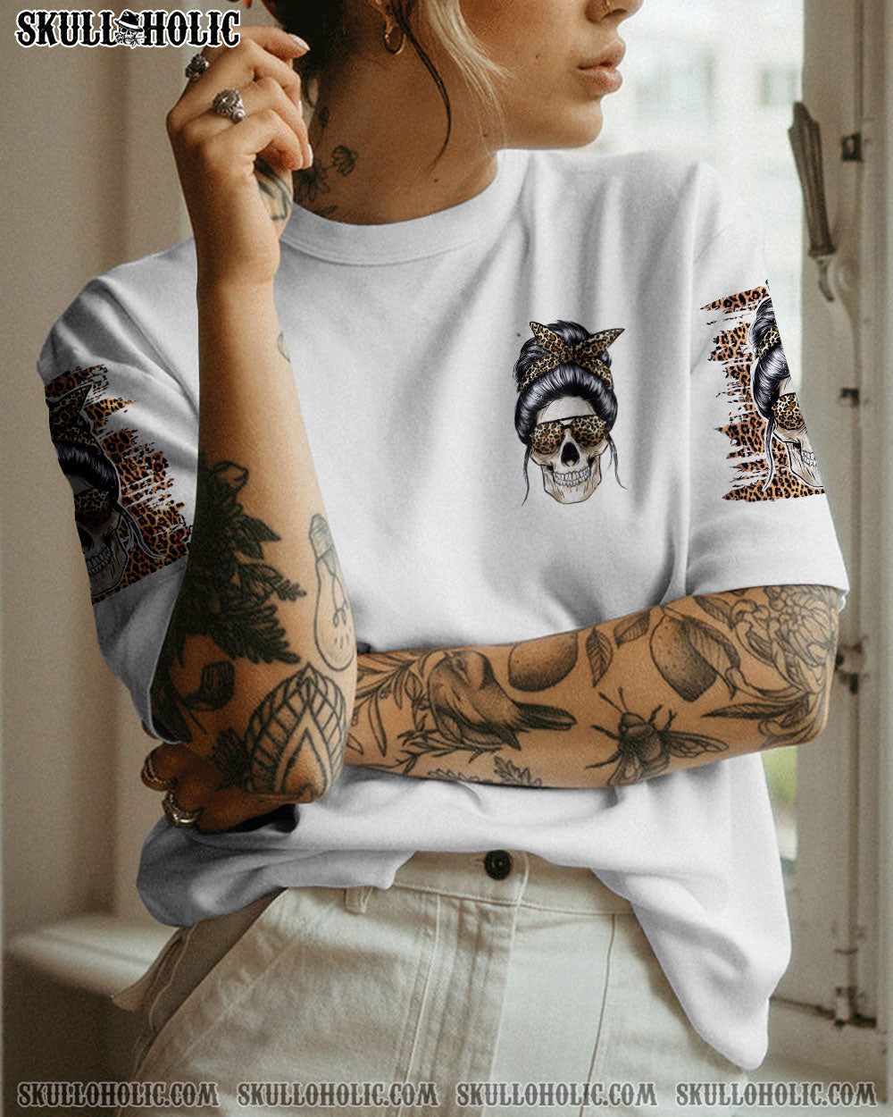 NEXT TIME MY NAME COMES OUT LEOPARD MESSY BUN ALL OVER PRINT – TLNZ0202232