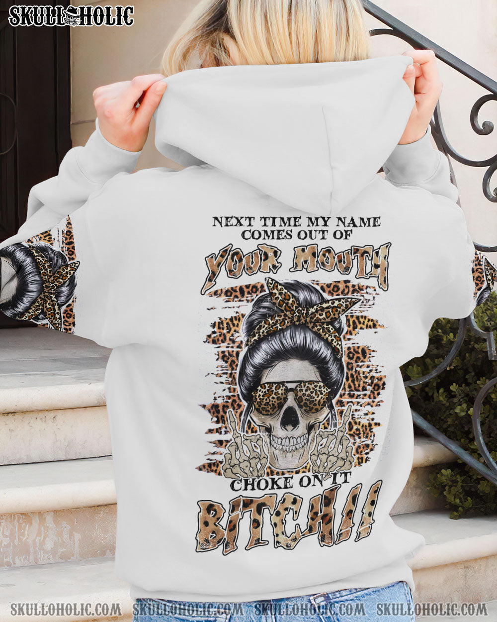 NEXT TIME MY NAME COMES OUT LEOPARD MESSY BUN ALL OVER PRINT – TLNZ0202232