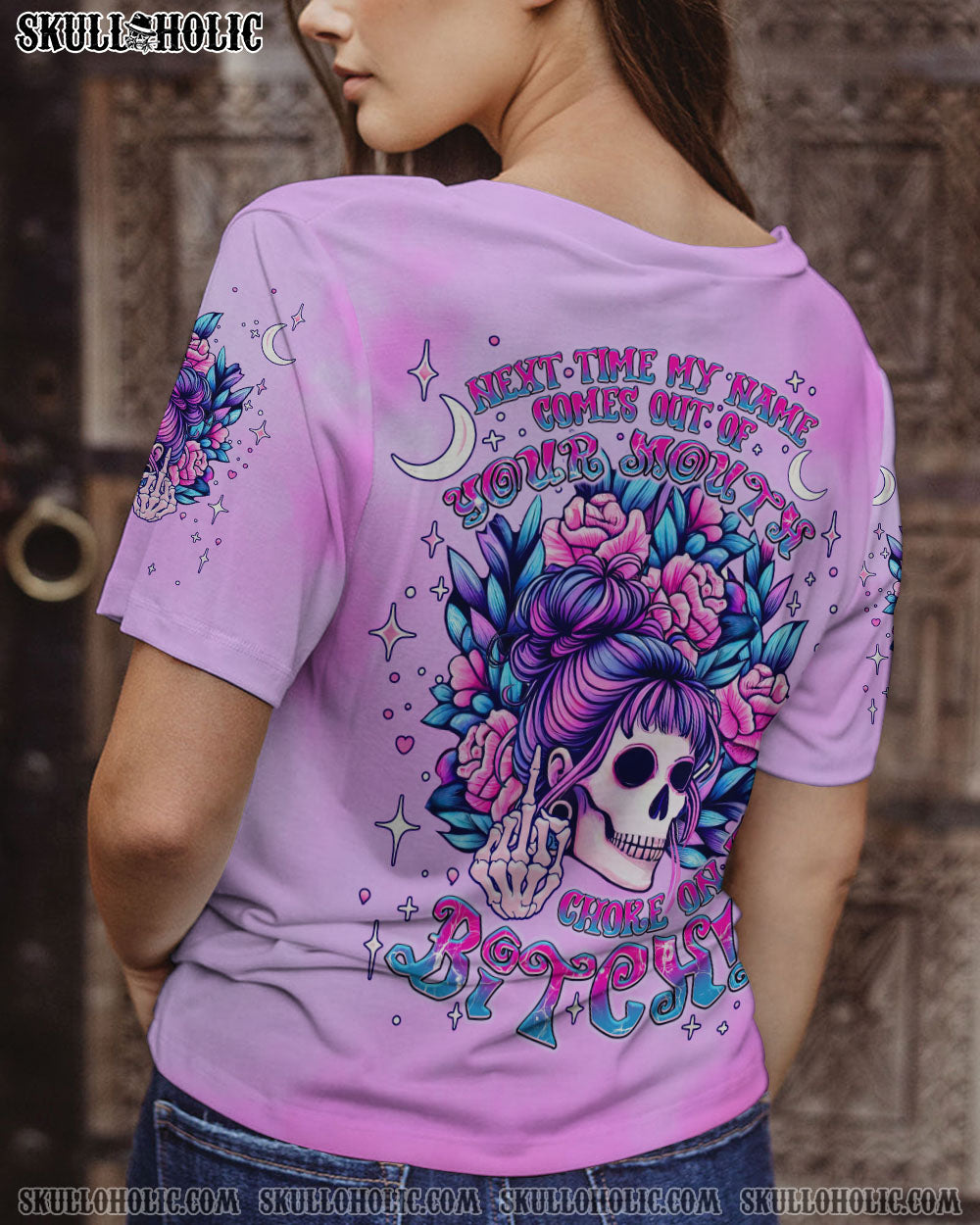 NEXT TIME MY NAMES COMES OUT MESSY BUN ALL OVER PRINT – TLNT1604243