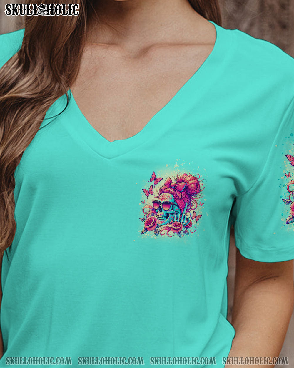 NEXT TIME MY NAMES COMES OUT MESSY BUN SKULL ALL OVER PRINT – TLTR1807241