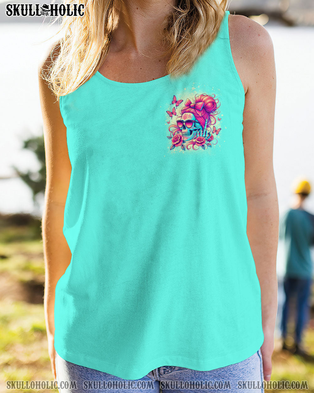 NEXT TIME MY NAMES COMES OUT MESSY BUN SKULL ALL OVER PRINT – TLTR1807241