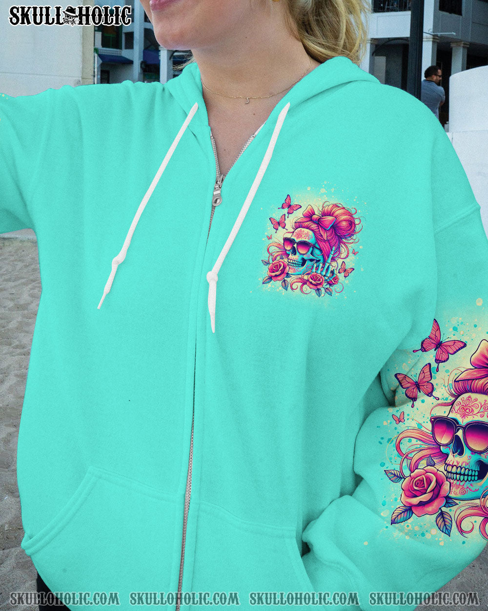 NEXT TIME MY NAMES COMES OUT MESSY BUN SKULL ALL OVER PRINT – TLTR1807241