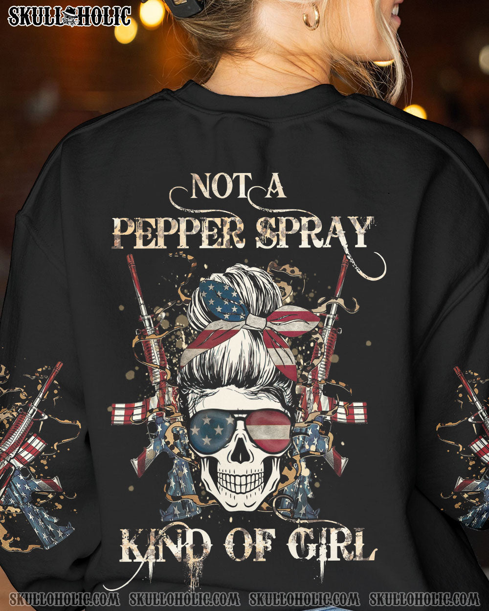NOT A PEPPER SPRAY KINDA GIRL ALL OVER PRINT – YHHG0404232