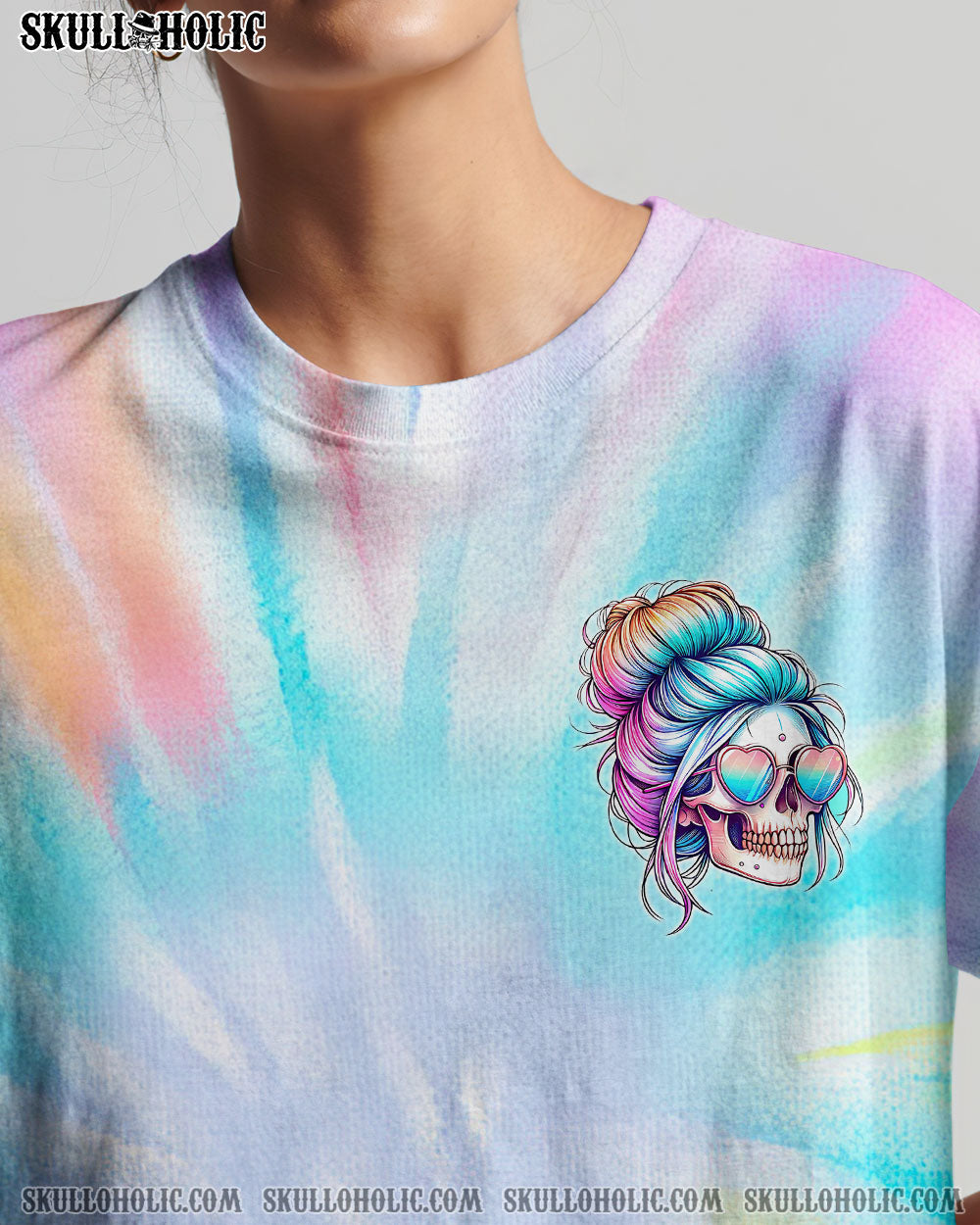 NOT EVERYONE LIKES ME SKULL MESSY BUN ALL OVER PRINT – TLNO1604241