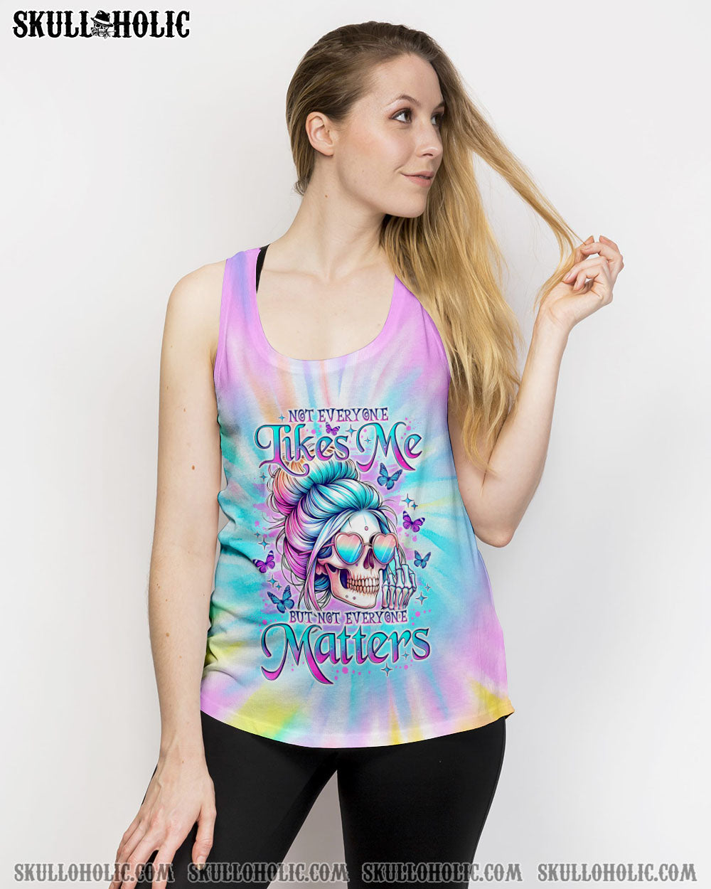 NOT EVERYONE LIKES ME SKULL MESSY BUN ALL OVER PRINT – TLNO1604241