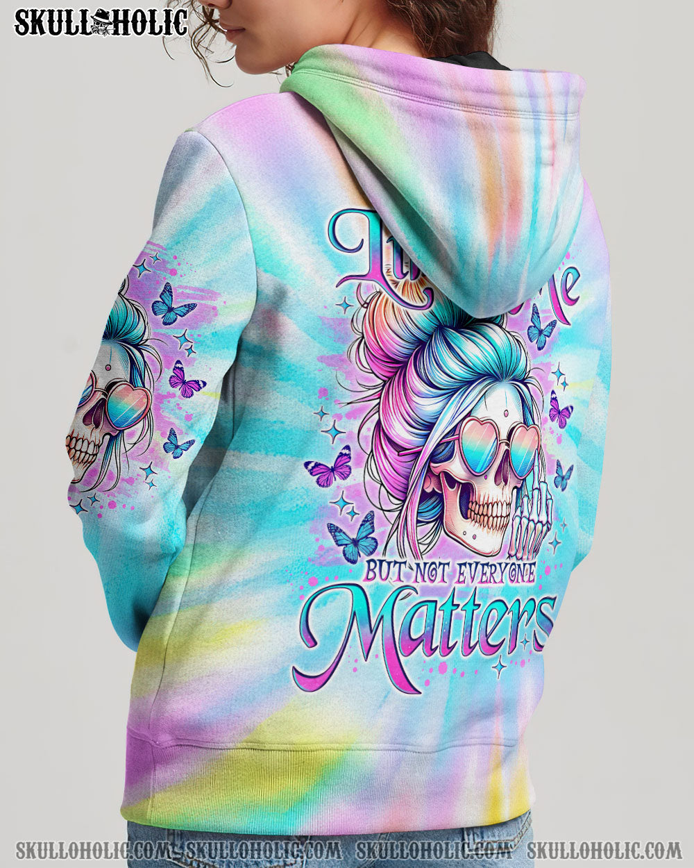 NOT EVERYONE LIKES ME SKULL MESSY BUN ALL OVER PRINT – TLNO1604241