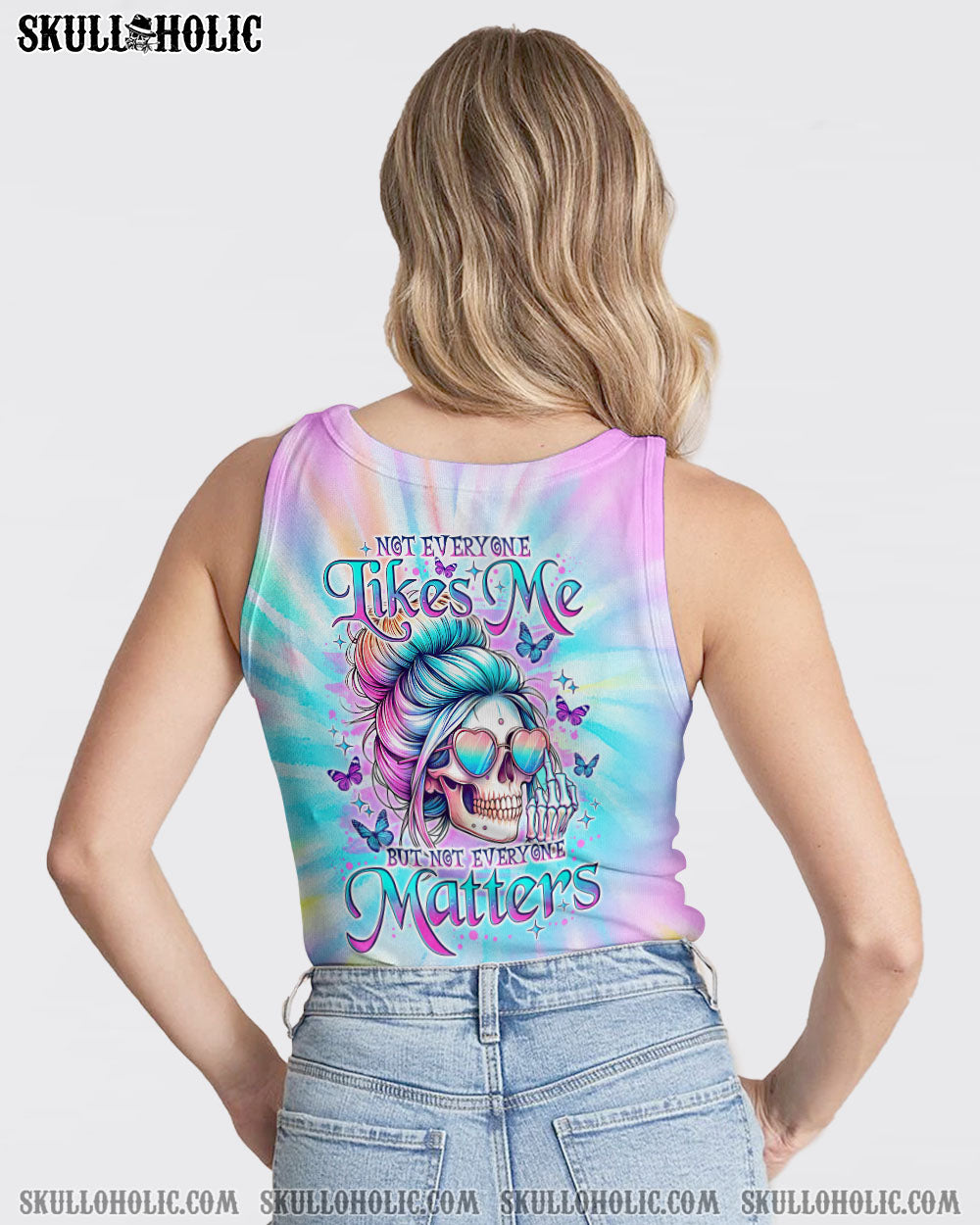 NOT EVERYONE LIKES ME SKULL MESSY BUN ALL OVER PRINT – TLNO1604241